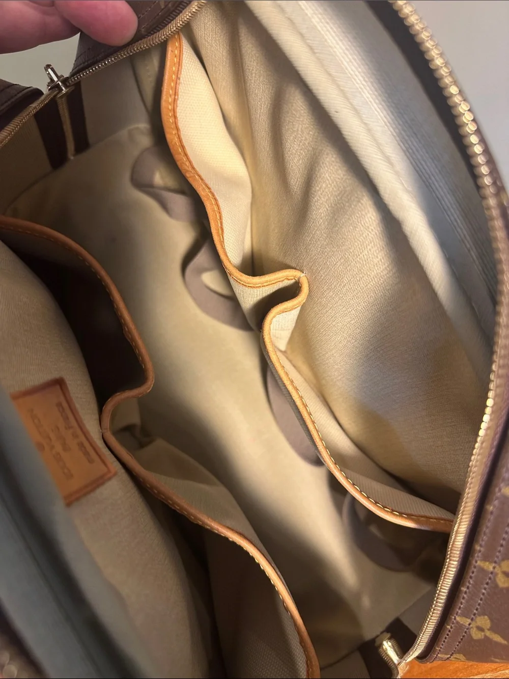 Authentic Louis Vuitton Monogram Deauville Bowling Vanity Handbag.
